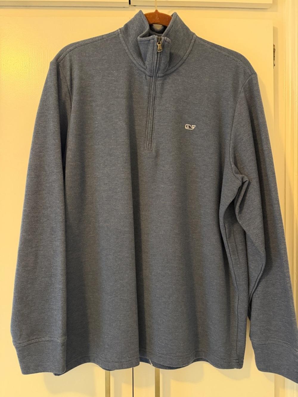 Vineyard Vines Heather Blue Quarter-Zip Pullover
